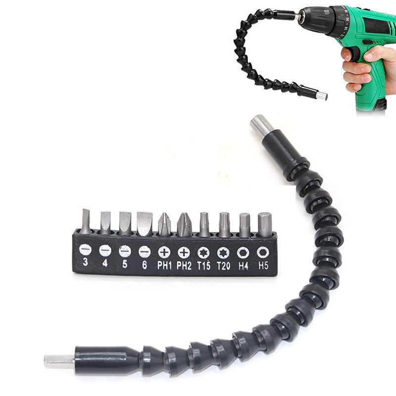 290mm Flexible Shaft Tool Electronics Drill Screwdriver Bit Holder Connect Link Multitul Hex Shank Extension Snake Bit