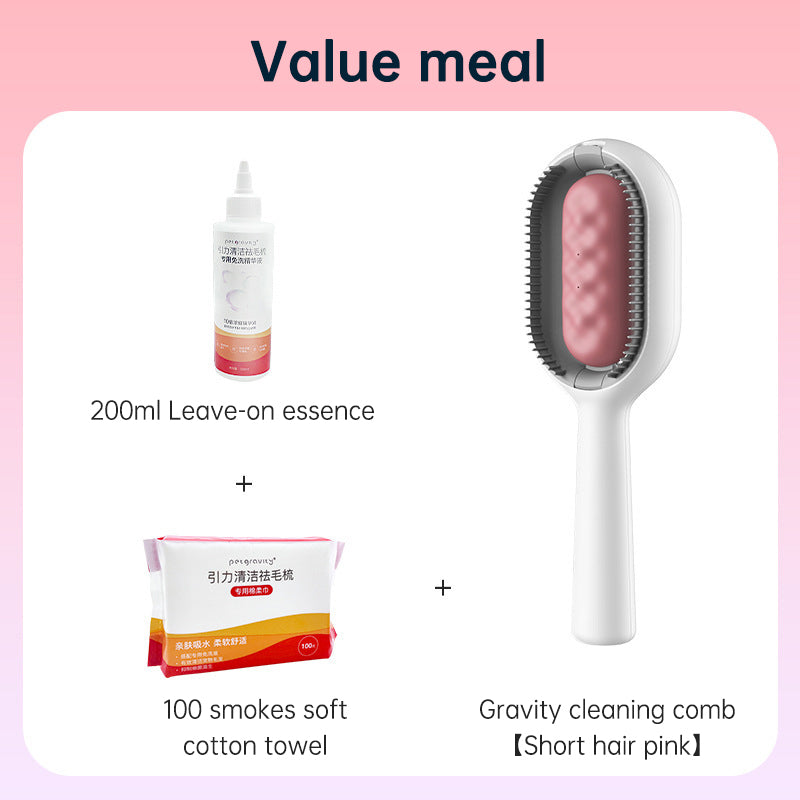 2 In 1 Hair Removal Cleaning Double Side Bath Rake Comb Pet Dog Cat Shedding Deshedding Brush Grooming Comb With Water Tank