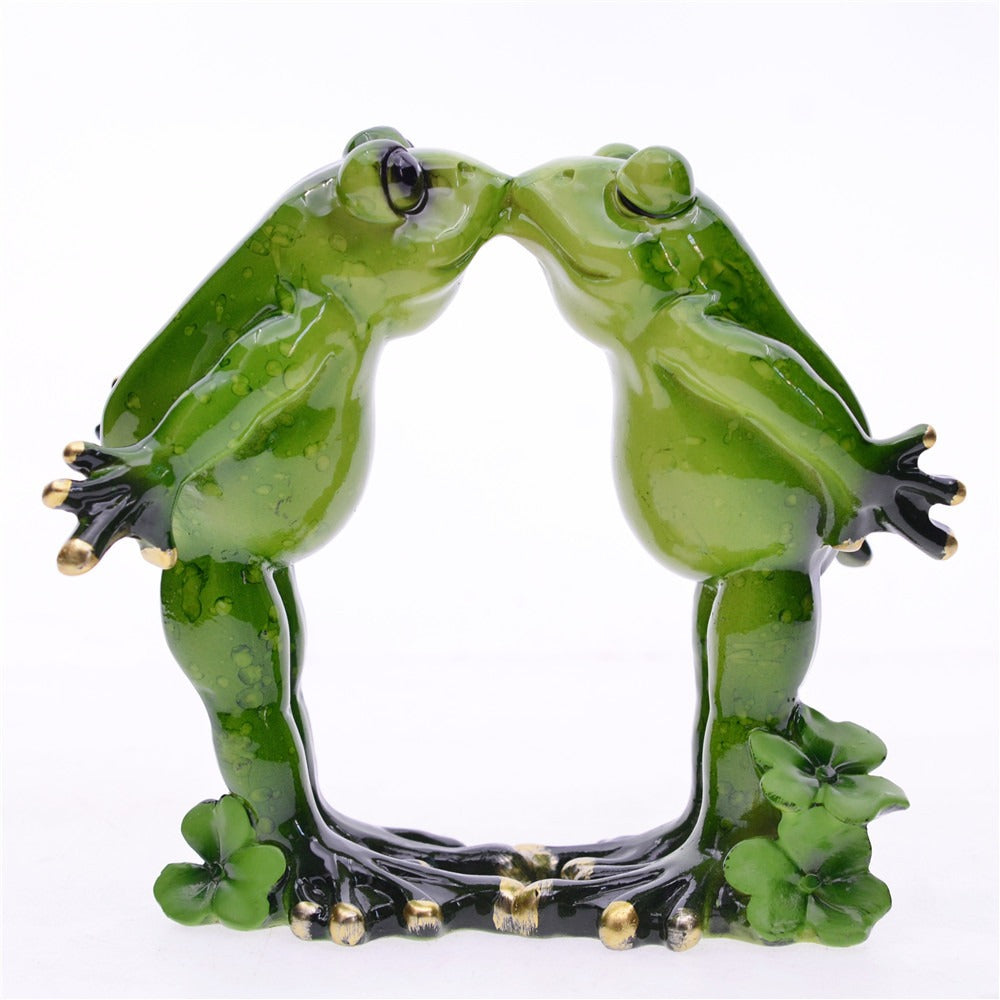 Garden Home Couple Frog Resin Decoration