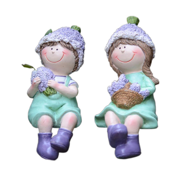 Balcony Cute Garden Doll Resin Decoration