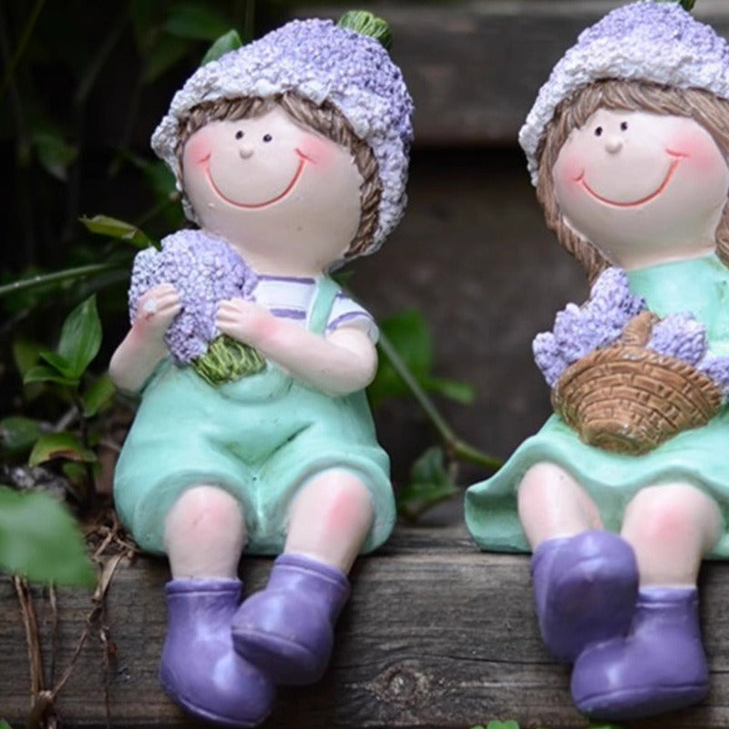 Balcony Cute Garden Doll Resin Decoration