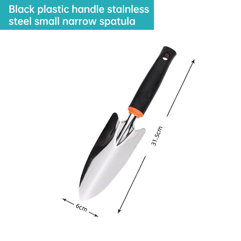 Garden Tools Black Plastic Handle Spray Plastic Two-headed Dual-use Hoe Five-tooth Rake Shovel Outdoor Flower Shovel