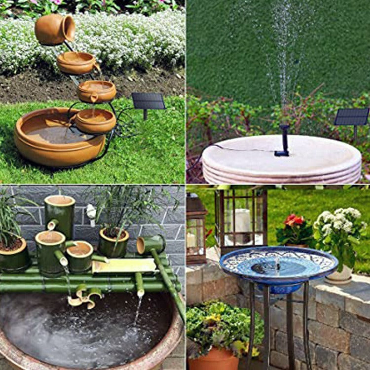 1.5W solar ground mounted fountain outdoor water pool water landscape wall mounted nail style miniature fountain