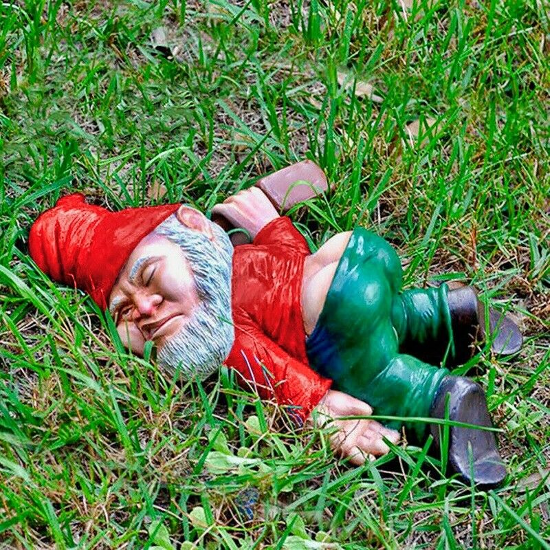 New Spoof Drunken Dwarf Resin Decoration Gnome Dwarf Christmas Design Courtyard Ornaments