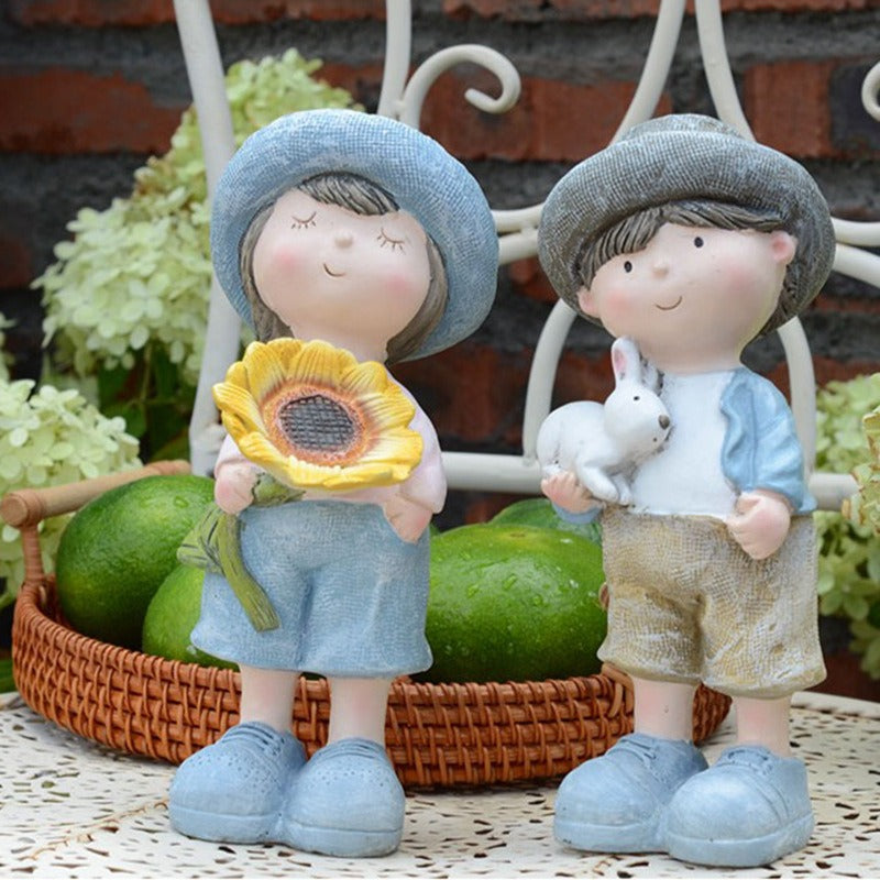 Balcony Cute Garden Doll Resin Decoration