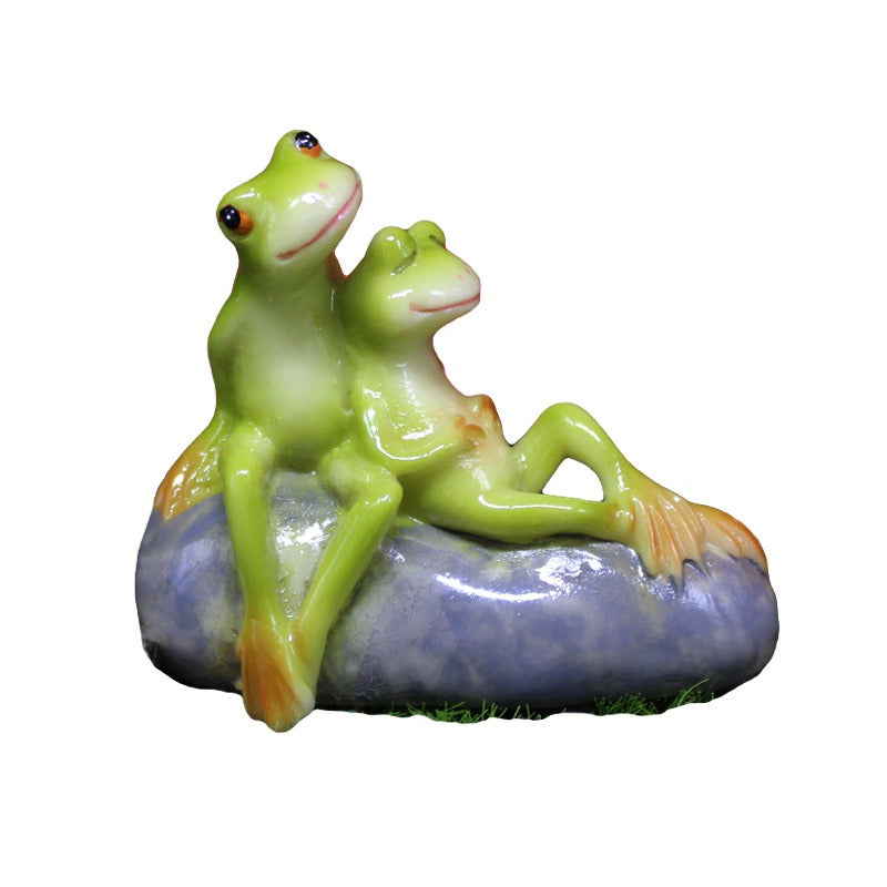 Micro landscape couple frog decoration