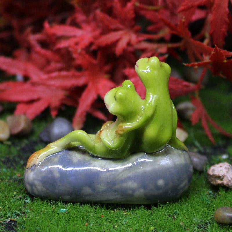 Micro landscape couple frog decoration