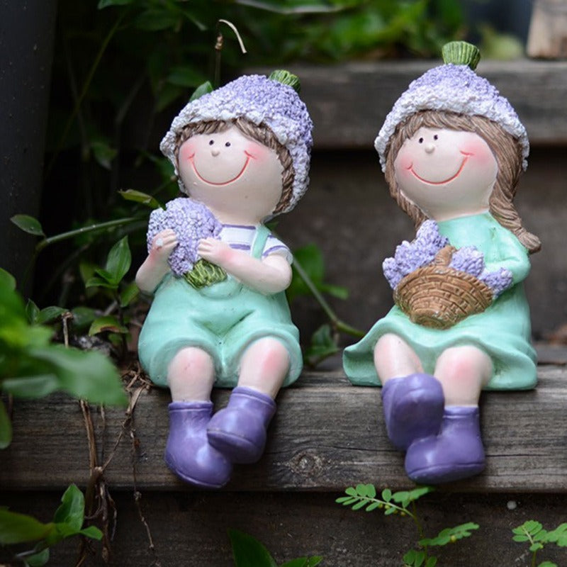 Balcony Cute Garden Doll Resin Decoration