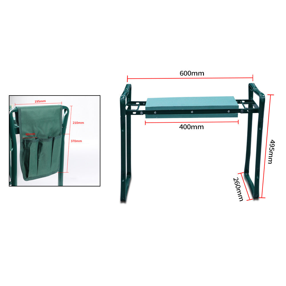 Garden Kneeling Stool Kneeling Chair With Large Tool Kit Garden Folding Stool EVA Kneeling Pad