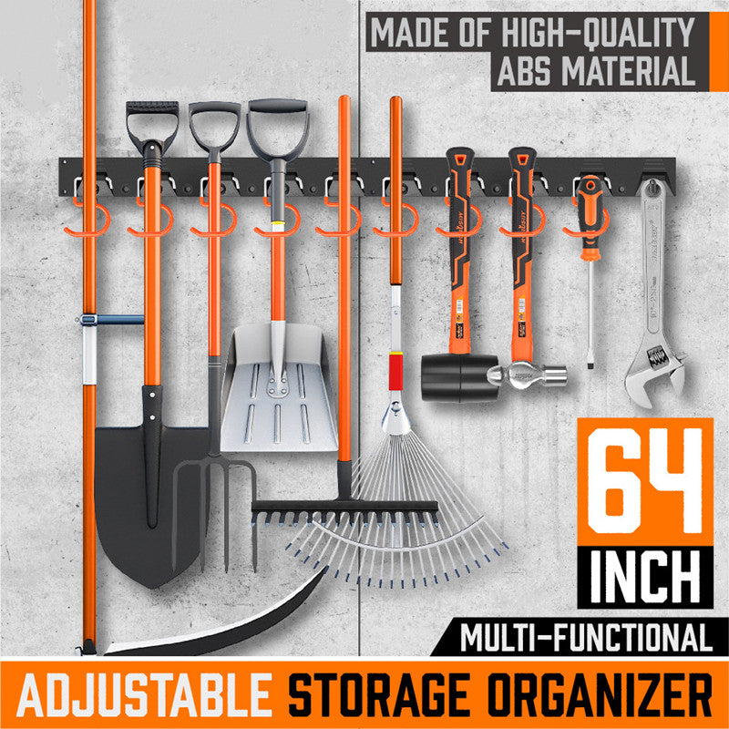 New Plastic Backplane Metal Hook Mop Shovel Multi-Function Tool Storage Hook Hanging Strip