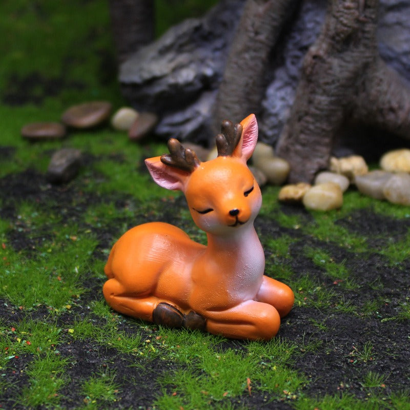 Micro landscape sika deer small ornaments