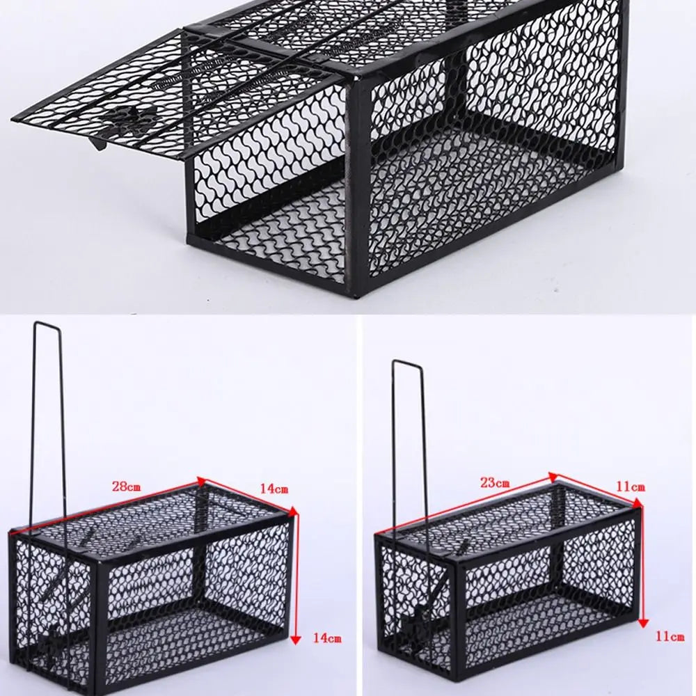 Self-locking Trap Catcher Mouse Rat Bait Mice Live Box Mice Trap Cage Household Mouse Catcher  Animal Control Hamster Iron Cage