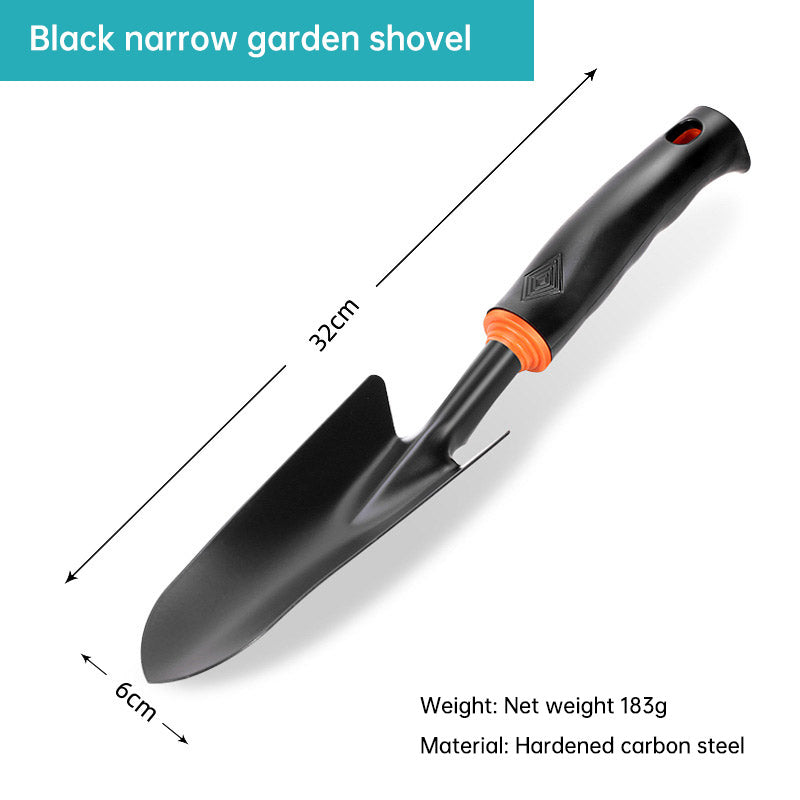 Garden Tools Black Plastic Handle Spray Plastic Two-headed Dual-use Hoe Five-tooth Rake Shovel Outdoor Flower Shovel