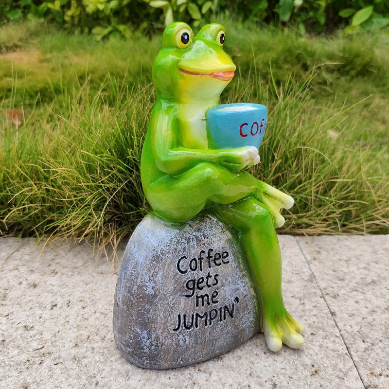 Garden resin frog decoration