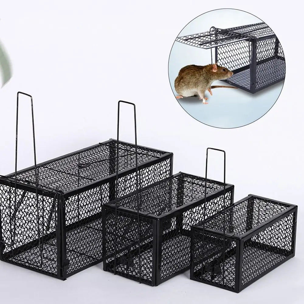 Self-locking Trap Catcher Mouse Rat Bait Mice Live Box Mice Trap Cage Household Mouse Catcher  Animal Control Hamster Iron Cage