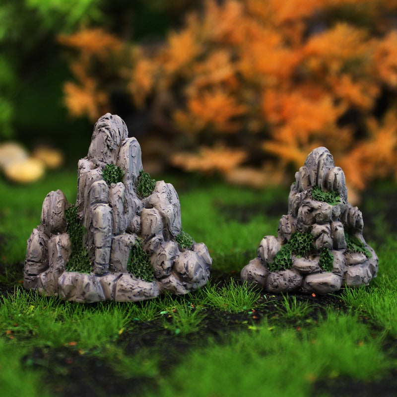 Simulated miniature rockery decoration resin micro landscape