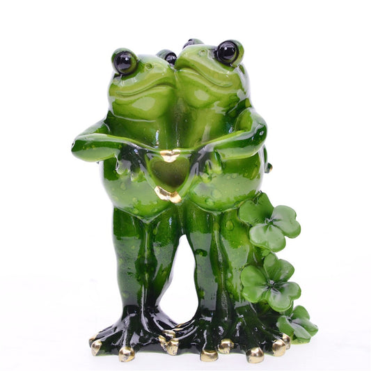 Garden Home Couple Frog Resin Decoration