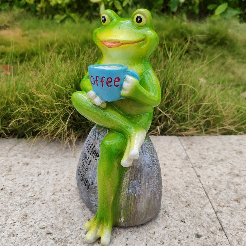 Garden resin frog decoration