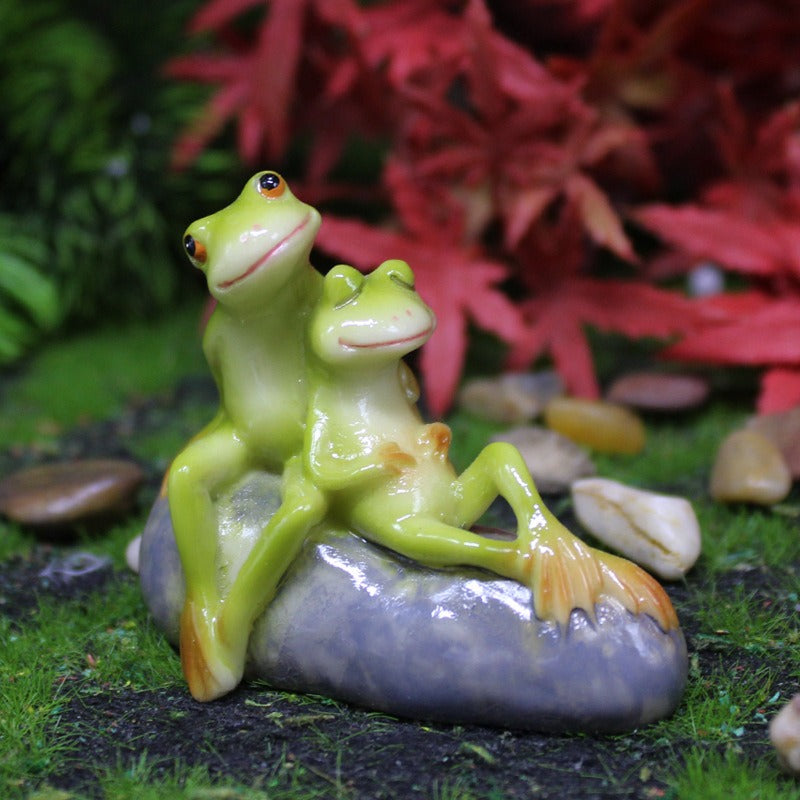 Micro landscape couple frog decoration