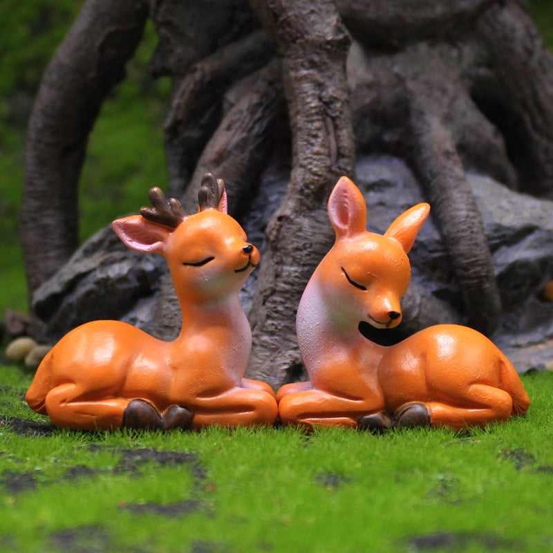 Micro landscape sika deer small ornaments