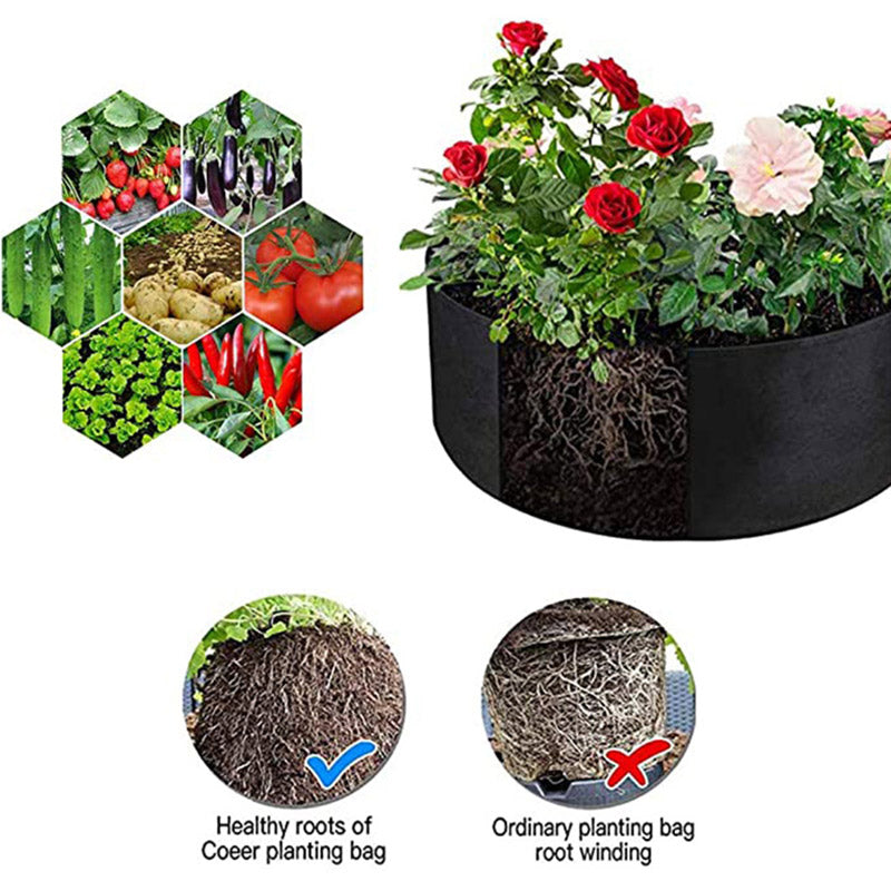 Fabric Grow Pot Outdoor Vegetable Planter Planting Bags Garden Living Bag Felt Garden Grow Bag Garden Pots Planting Container