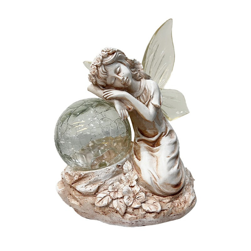 Solar Outdoor Lamp Garden Garden Fairy Resin