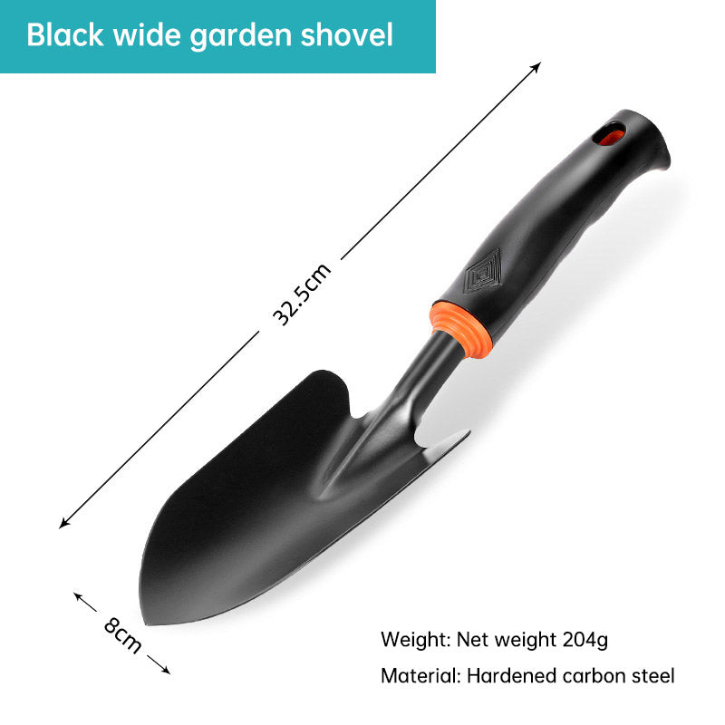 Garden Tools Black Plastic Handle Spray Plastic Two-headed Dual-use Hoe Five-tooth Rake Shovel Outdoor Flower Shovel