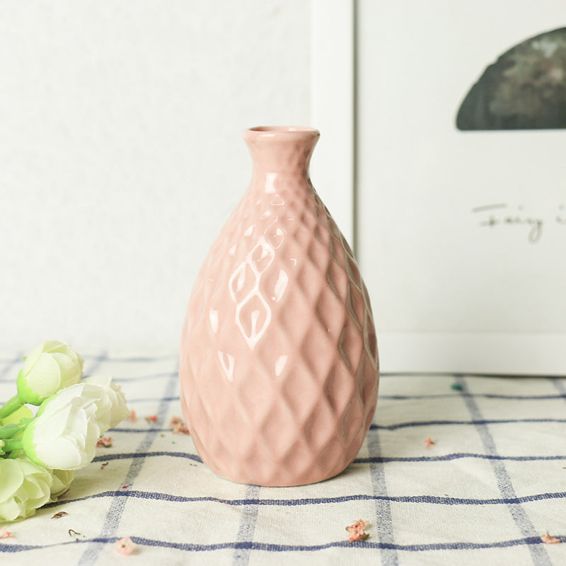 Aromatherapy Bottle Creative Home Mini Ceramic Vase Ornament Decoration Hydroponic Small Vase Bump Bottle